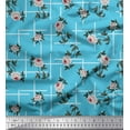thumbnail image 1 of Soimoi Cotton Duck Fabric Leaves & Rose Floral Print Fabric by Yard 42 Inch Wide, 1 of 3