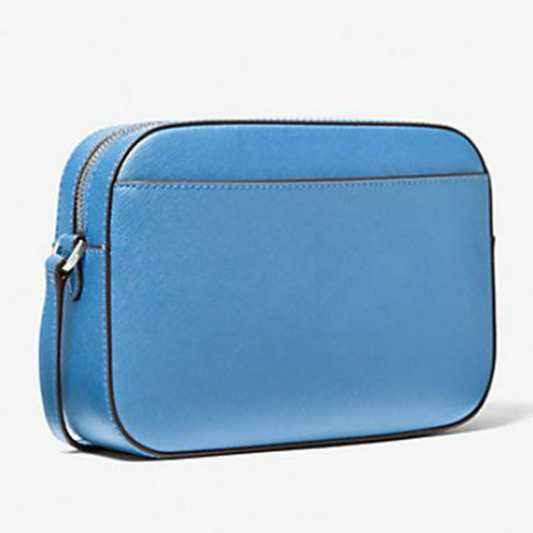 Michael Kors Women's Leather Jet Set Crossbody Bag ,Blue Michael Kors Women's Leather Jet Set Crossbody Bag ,Blue