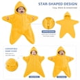 thumbnail image 4 of GiLiling Baby Starfish Onesie Halloween Zipper Hooded Star Suit Newborn Outfit Cute Dress-Up Outfit for Christmas Festival and Baby Party Dressing‑up (Yellow, 9-12 Months), 4 of 5