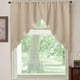 thumbnail image 1 of Granjero Gordo Cortinas opacas de media ventana para cocina, con cenefa festoneada y bolsillo para barra, para sótano, 2 paneles (beige, 36 x 36 cm), 1 of 4