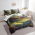 thumbnail image 3 of Manfei Vintage Rustic Cottage Twin Bedding Sets 7-Piece for Female Men,Nature Scenery Bedding Comforter Set Microfiber,Colorful Floral Flowers Breathable Sheet Sets,Microfiber Bedroom Decor, 3 of 8