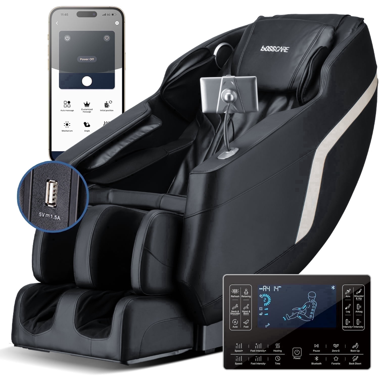 masamasa MassaMAX, 4D Massage Chair, MT398, White Faux Leather - Walmart.com