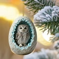 thumbnail image 5 of Fwttom Natural Animal Theme Christmas Ornaments - Cute Little Creature Hanging Christmas Tree Decorations, 2D Flat Small Accessories Xmas Holiday Decor, 5 of 8