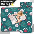 thumbnail image 4 of Dark Green Christmas Tree and House Pattern Toddler Nap Mats for Kids Preschool,51"x22" Sleeping Mat Bag or Kids,Toddler Sleeping Bag,Toddler Nap Mat or Daycare, 4 of 6