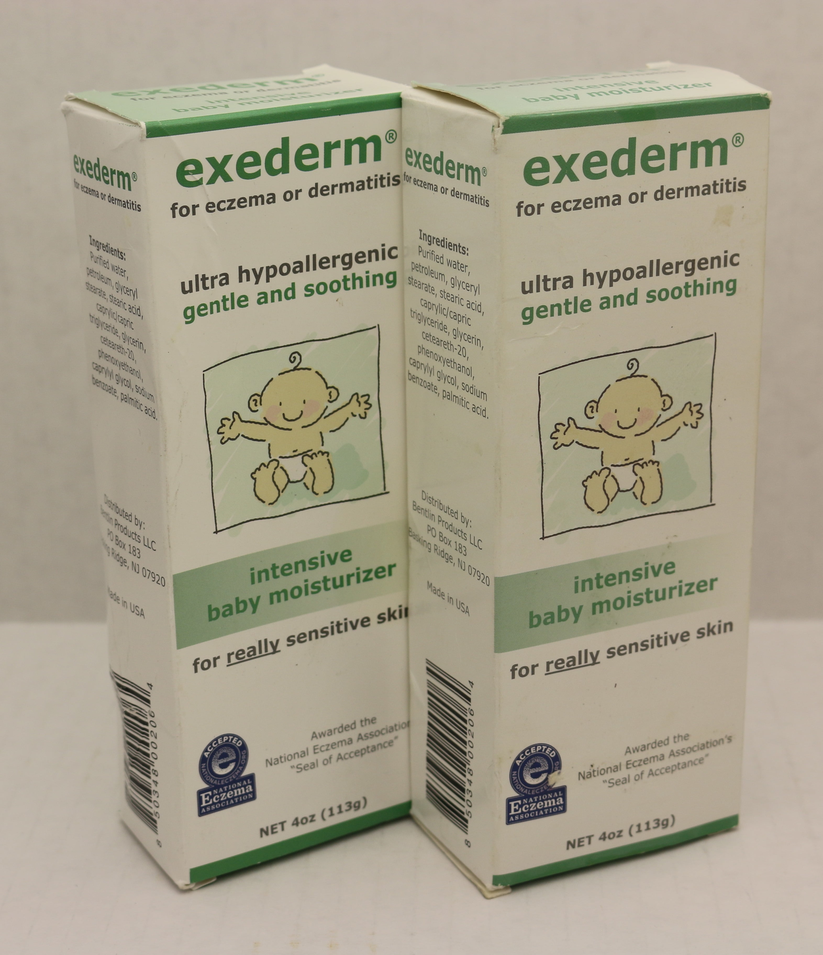 (2x) Exederm Intensive Baby Moisturizer, 4.0 Oz (113g) Each