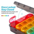 Zoksi Weekly Pill Organizer 4 Times a Day, 7 Day Pill Box Case for