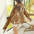 thumbnail image 5 of Tiweut Jackets for Womens Fringe Disco Theme Fashion Sequins Tassel Long Sleeve Party Gown Outwear Tops Gold,One Size, 5 of 6
