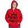 thumbnail image 3 of I Like Big Boats and I Cannot Lie Zip Up Hoodie Men's Women's Brisco Brands M, 3 of 6