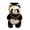 Red, variant on Panda Plush Toy Stuffed Animal for Tabletop Display, Soft PP Cotton Filled Puppet for Boys and Girls, Black