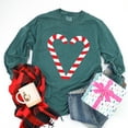 thumbnail image 6 of Candy Cane Heart - Women's Garment Dyed Long Sleeve, 6 of 11