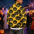 thumbnail image 6 of IYYVV Halloween Quarter Zip Up Sweaters for Men Lightweight Mock Neck Pullover Casual Pumpkin Printed Sweaters Yellow 3XL, 6 of 6
