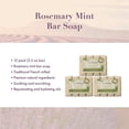 thumbnail image 4 of A LA MAISON Rosemary Mint Bar Soap - Triple French Milled Natural Moisturizing Hand Soap Bar (12 Bars of Soap, 3.5 oz), 4 of 5