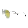 thumbnail image 3 of Polarized Classic Iconic Tear Drop Shape Air Force Officer Sunglasses Silver - Orange Mirror, 3 of 4