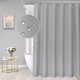 thumbnail image 1 of Cortina de ducha gris, cortina de ducha de baño de tela de gofre extra larga con ojales de metal, dobladillo ponderado, lavable a máquina, calidad de hotel, 72" x 72". JAMW Sencillez, 1 of 5