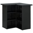 thumbnail image 4 of vidaXL 16 Piece Garden Bar Set with Cushions Poly Rattan Black, 4 of 4