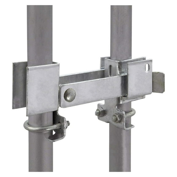 Chain Link Double Gate 5-8ft - Residential Galvanized Steel Double Driveway Gate Kit for 1-3/8" Gate Frames - No Drop Rod Needed - Easy Install Silver