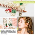thumbnail image 4 of 12 Pcs Plant Stitch Markers Cactus Leaf Mushroom Alloy Enamel Crochet Stitch Marker Charms Locking DIY Handmade Gift for Knitting Weaving Accessories Quilting Handmade Jewelry for DIY, 4 of 7