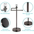 thumbnail image 3 of AUR Heavy Weighted Hand Towel Holder(with Crystal Ball) Standing Hand Towel Holder Total Height 15.7'' for Kitchen,Bathroom,Vanity,Classic Decorative Metal Hand Towel Stand,Oil Rubbed Bronze, 3 of 12