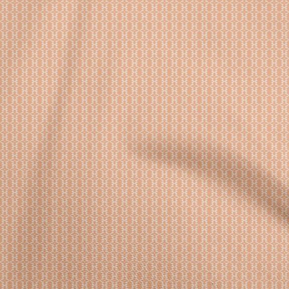 oneOone Polyester Spandex Peach Fabric Ikat Texture Sewing Craft Projects Fabric Prints By Yard 56 Inch Wide