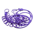 thumbnail image 1 of Clearance! beishanbush Fixing Clip Portable Outdoor Clothesline with 12 Clothespins Beach Windproof Clothes Rack Super Elastic Clothesline One Size Purple, 1 of 8