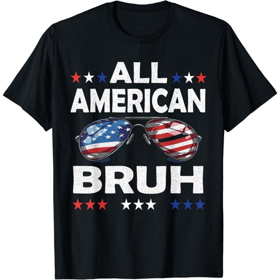All American Bruh 4th Of July Patriotic Boys Teens Kids T-Shirt