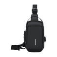 thumbnail image 3 of Naxoaeo Anti-Theft Crossbody Bag, Sling Bag for Men Women, PU Leather Chest Shoulder Bag with Password Lock, Water-Resistant Everyday Bag for Phone Wallet, Travel, Commute, Adjustable Strap, 3 of 7