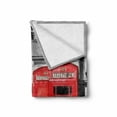 thumbnail image 2 of London Soft Flannel Fleece Throw Blanket, London Telephone Booth in the Street Traditional Local Cultural England UK Retro, Cozy Plush for Indoor and Outdoor Use, 50" x 60", Red Grey, by Ambesonne, 2 of 6