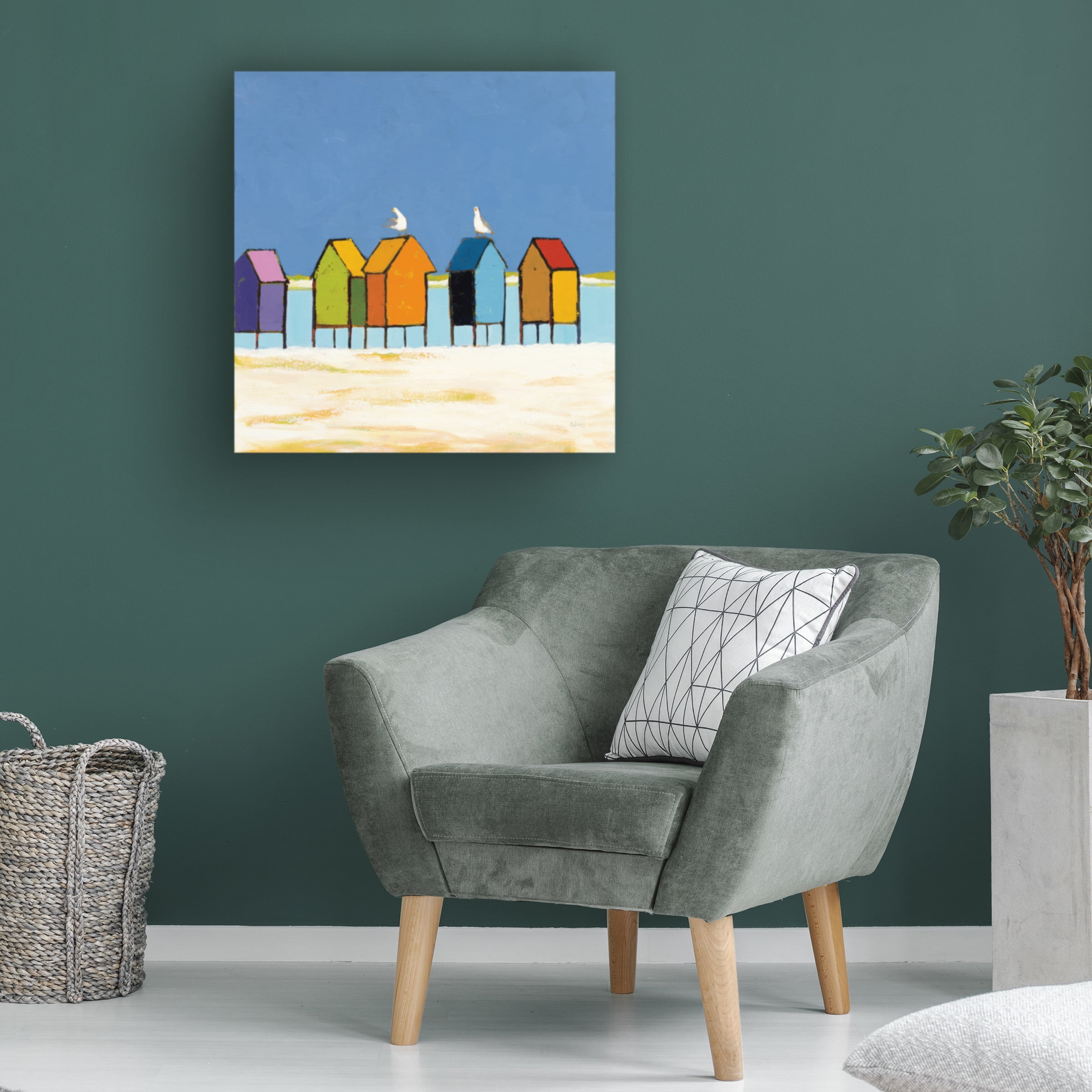 Phyllis Adams 'Cabanas II' Canvas Art