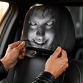 thumbnail image 6 of Scared Car Print Headrest Cover Elastic Universal Seat Protector - Mesh Fabric Vehicle Interior Accessory Gift for Car Lovers(C), 6 of 6