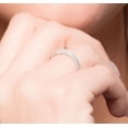 thumbnail image 5 of 10k White Gold Vintage-Style Engraved Diamond Wedding Band (1/5 cttw, I-J, I2-I3), 5 of 6