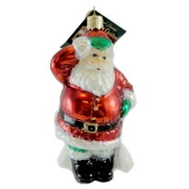 Old World Christmas 5.00In Shoveling Santa, Glass, Ornament 40234