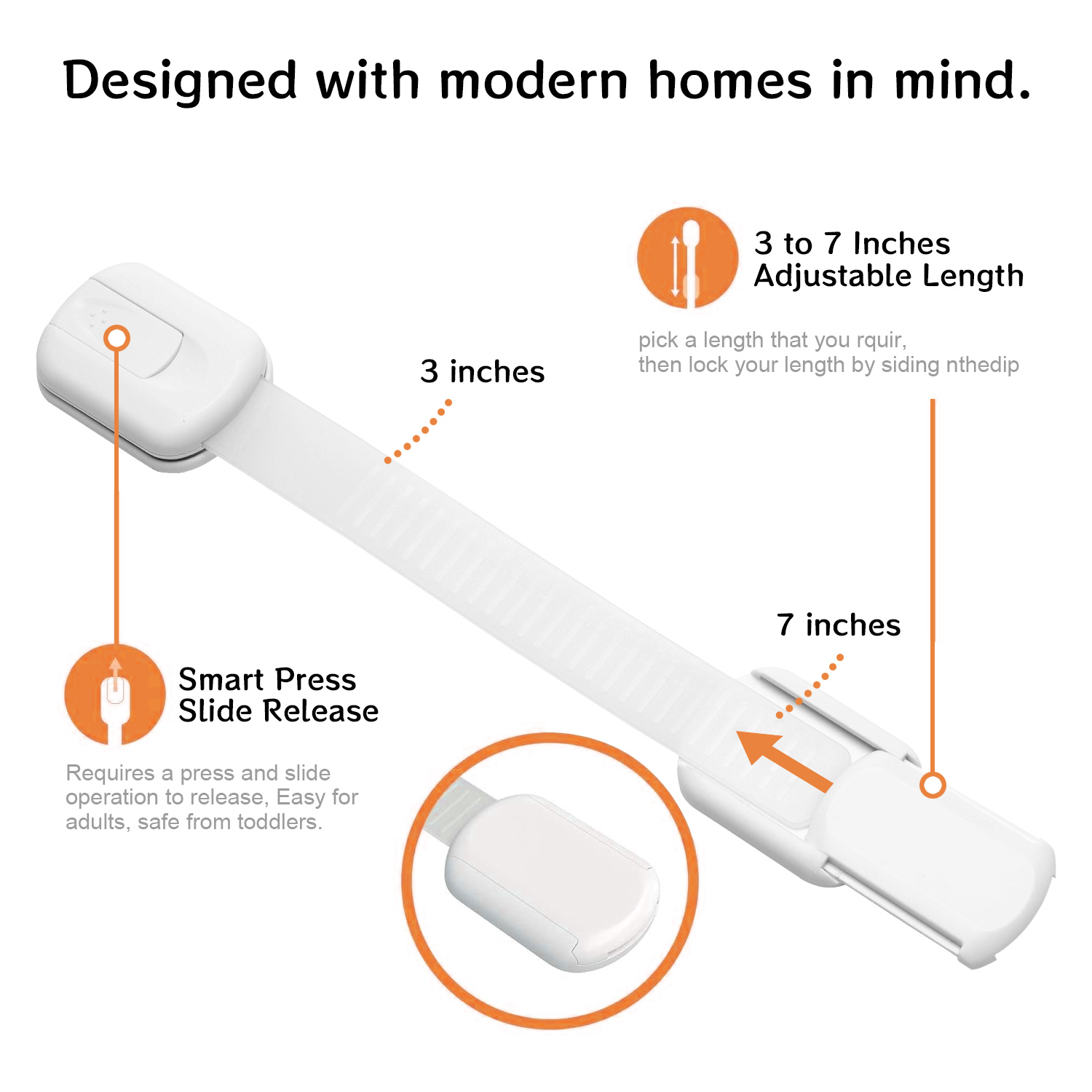 BUSATIA Cabinet Locks Baby Proofing Straps, 10-Pack photo 6