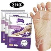 Foot Peel Mask 3 Pack? Exfoliator Peel Off Calluses Dead Skin Callus Remover?Baby Soft Smooth Touch Feet-Men Women (Lavender)