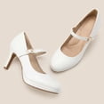 thumbnail image 6 of Pennysue Women's Pumps Closed Toe Mary Jane Pumps Round Toe Platform High Heel Dress Shoes, 6 of 11