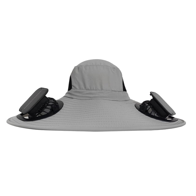 Luzes Solares Al Aire Libre Amplio Sombrero de Pesca Al Aire Libre Del Ventilador Del Sol Sombrero Del Sol de los Hombres con 2 Sombreros de Pesca de Ventiladores Del Sol Y 3 Sombreros de Ventilador A