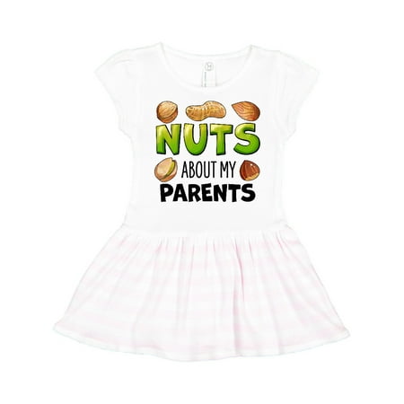 

Inktastic Nuts About My Parents Peanut Almond Pistachio Gift Toddler Girl Dress