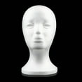 thumbnail image 6 of Female Head Model Foam Mannequin Head Hats Glasses Wigs Display Stand for Home Salon Store-, 6 of 8