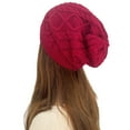 thumbnail image 4 of HOWPAY Winter Beanie for Women Stretchy Slouchy Baggy Windproof Solid Color Knitted Hats for Cold Weather Soft Cozy Ski Stocking Cap, 4 of 5
