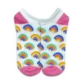 thumbnail image 3 of Wonder Nation, Girls Rainbow No-Show Socks, 1-Pack, Sizes S-L, 3 of 6