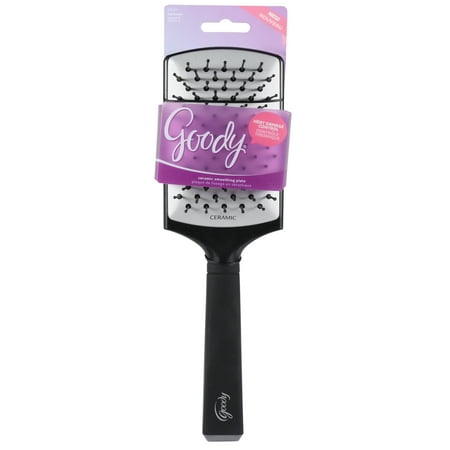 Goody Ceramic Blow Dry Protect Black Paddle Brush (Best Paddle Brush For Blow Drying)