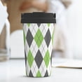 thumbnail image 6 of Goofa Light green and black argyle for Insulated Travel Coffee Mug Spill Proof Leak Proof 16 OZCoffee Tumbler Reusable Coffee Cups with Lids Thermos for Hot and Cold Drink, 6 of 8