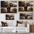 thumbnail image 4 of Designart "Elephant euphony In Monochrome IV" Animals Floater Framed Wall Art Living Room, 4 of 7