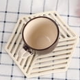 thumbnail image 3 of Anti Scalding Plastic Dinner Mat Tea Cup Pot Pad Heat Resistant Geometric Hollow Coaster Rhombus, 3 of 8