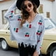 thumbnail image 1 of Jersey europeo y americano para mujer, suéter corto holgado con cuello en V, nuevo suéter con borlas para otoño e invierno 2023, 1 of 4