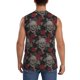 thumbnail image 4 of Balery Skull and Red Roses Camisetas sin mangas para hombre, absorbe la humedad y protege contra el mal olor.-X-Large, 4 of 7
