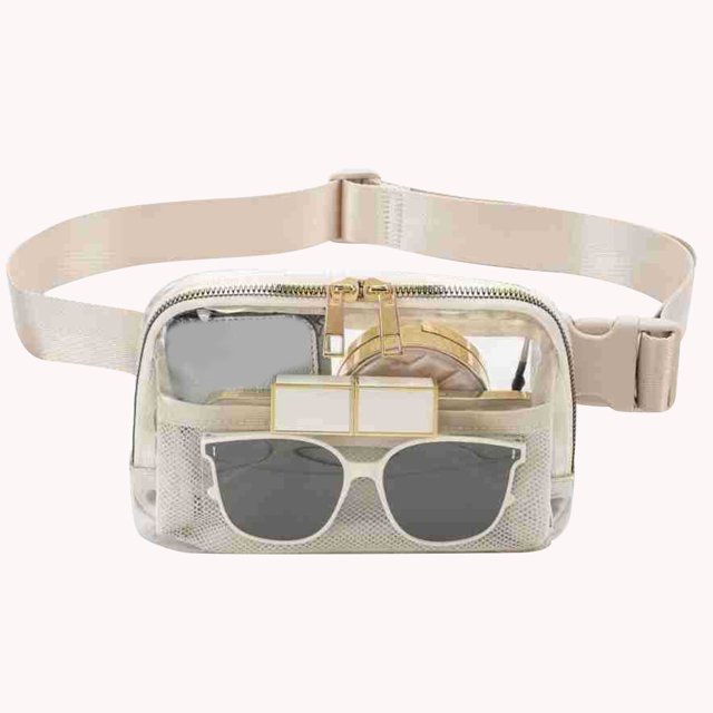 Bolso de pecho transparente para mujer, bolsas de mensajero transparentes simples, Bolso de senderismo de viaje informal
