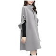 thumbnail image 3 of Fengqque Women Work Solid Vintage Winter Office Sleeveless Button Woolen Jacket Coat, 3 of 4
