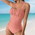 thumbnail image 2 of MSJUHEG One Piece Swimsuit One-piece Bathing Suit Bathing Suit Bathing Suit for Women Bathing Suits One Piece Women's Swimsuit Swimsuits for Women High Waisted Bathing Suit Pink XL, 2 of 6