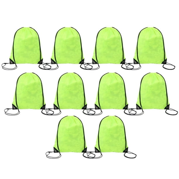 Mochila con Cordón Mochila Adecuada para Gimnasio, Almacenamiento y Viajes Bolsa con Cordón para Deportes de Maratón Amarillo Fluorescente