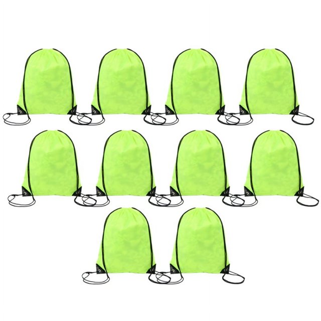 Mochila con Cordón Mochila Adecuada para Gimnasio, Almacenamiento y Viajes Bolsa con Cordón para Deportes de Maratón Amarillo Fluorescente
